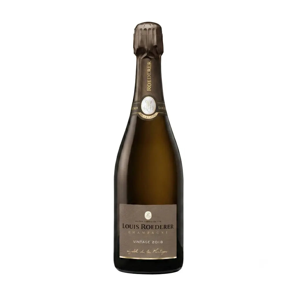 Brut Vintage von Louis Roederer freigestellt vor weissem Hintergrund.