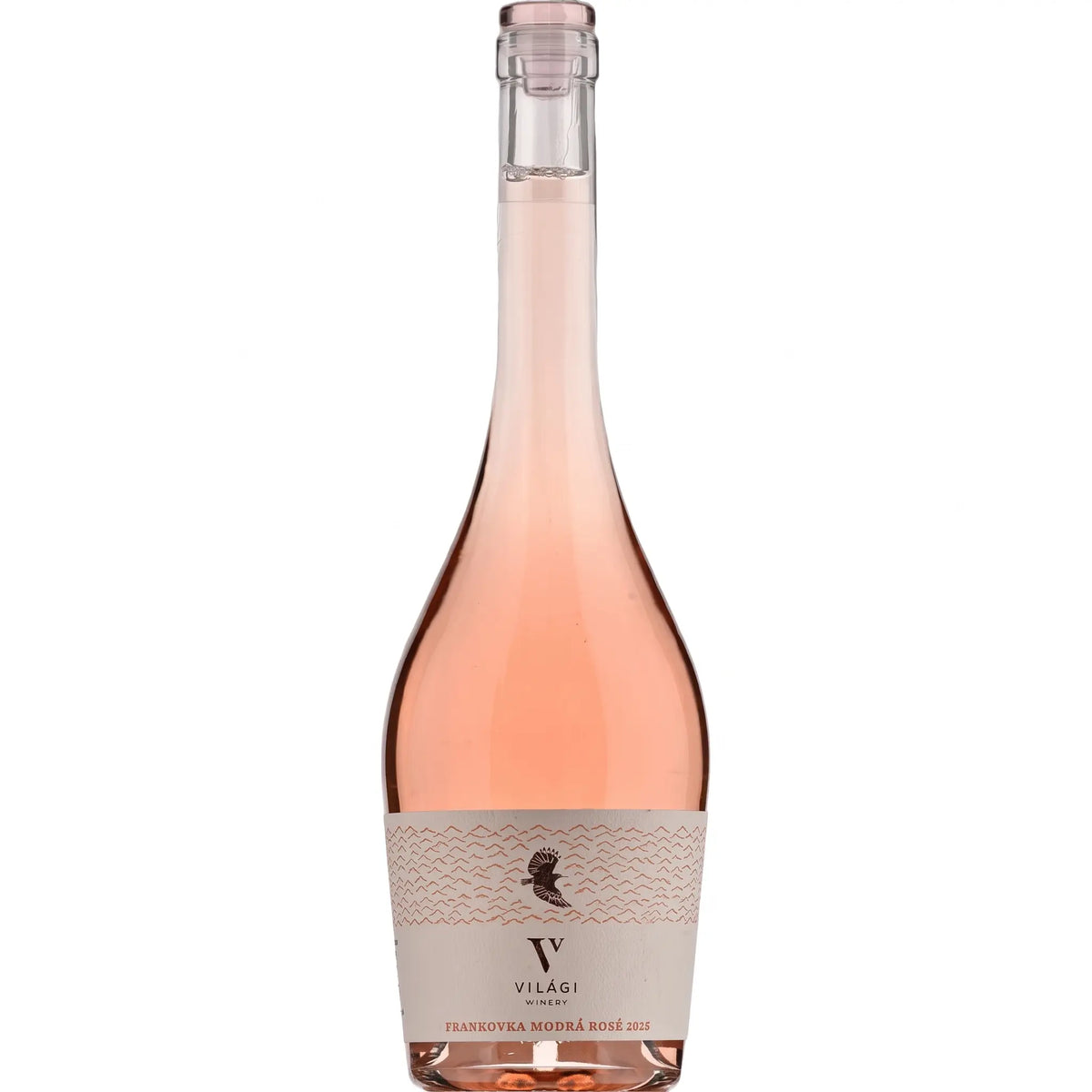 Frankovka Modra Rosé von der Vilagi Winery frontal mit weissem Hintergrund.