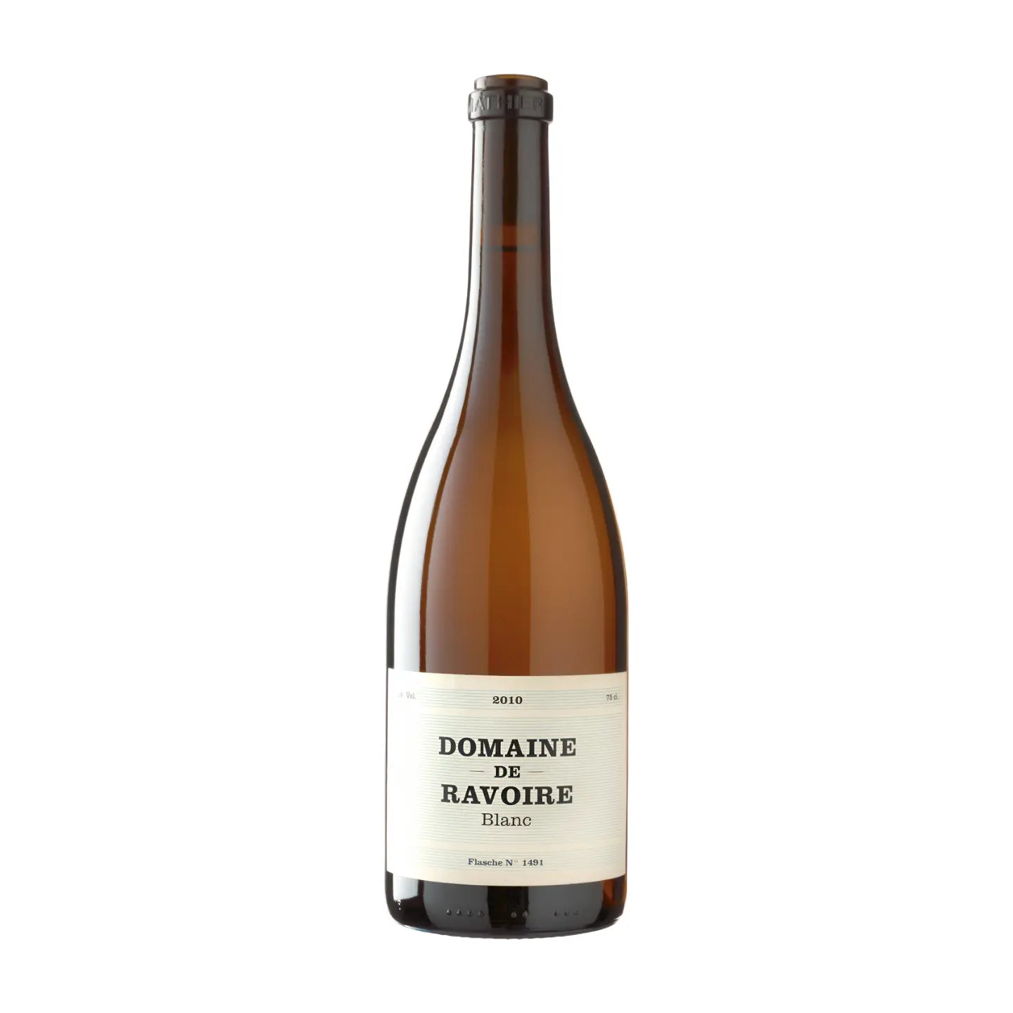 Flasche Domaine de Ravoire von Albert Mathier freigestellt mit weissem Hintergrund.