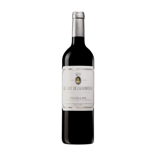 Réserve de la Comtesse vom Château Pichon Longueville freigestellt mit weissem Hintergrund.