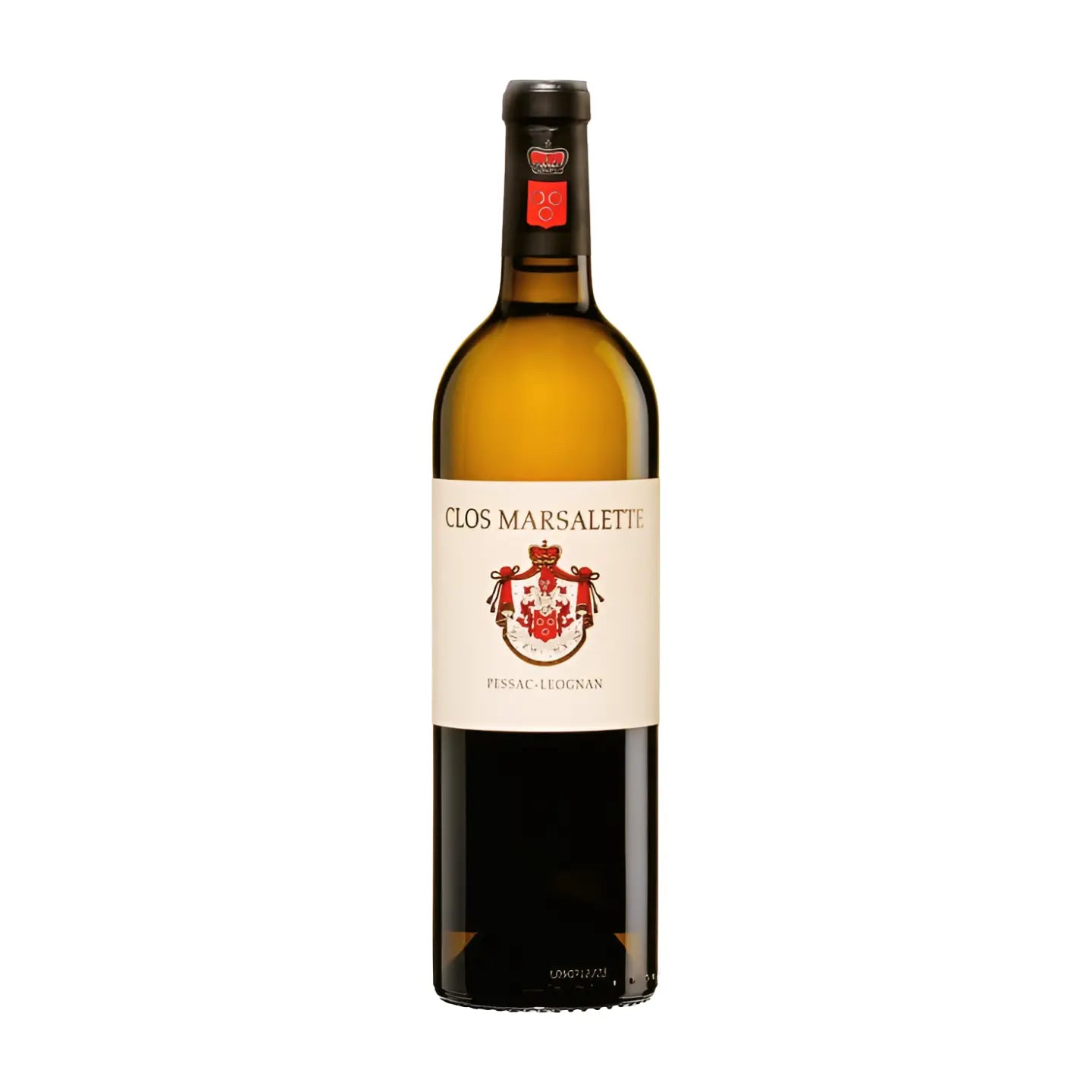 Flasche Clos Marsalette Blanc freigestellt mit weissem Hintergrund.