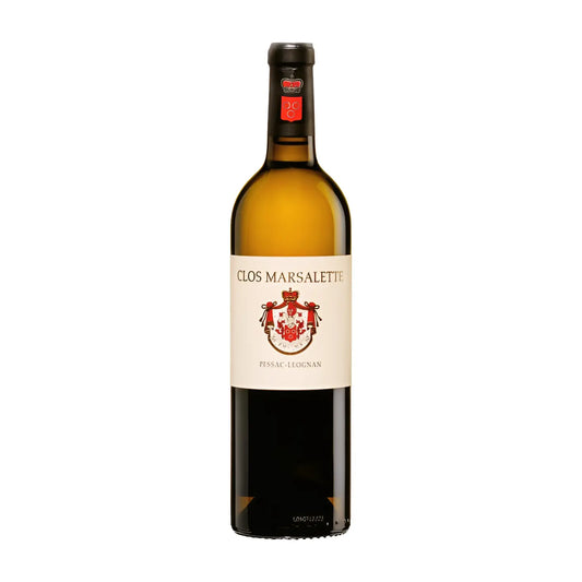 Flasche Clos Marsalette Blanc freigestellt mit weissem Hintergrund.