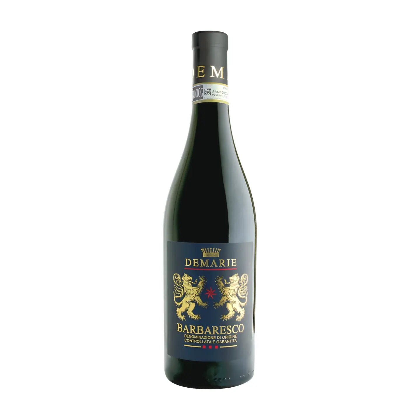 Barbaresco DOCG von Demarie freigesetellt vor weissem Hintergrund.