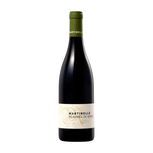 Beaumes de Venise von der Domaine Martinelle freigestellt mit weissem Hintergrund.