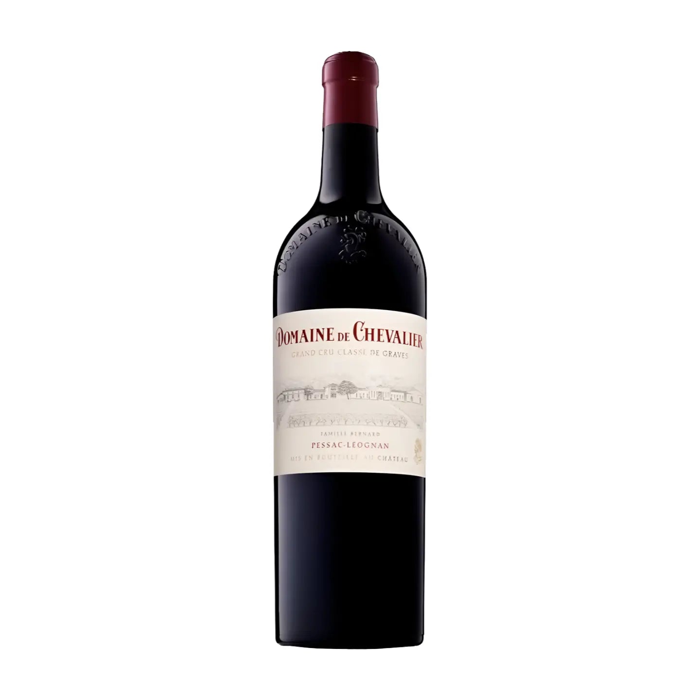 Domaine de Chevalier rouge von der Domaine de Chevalier freigestellt mit weissem Hintergrund
