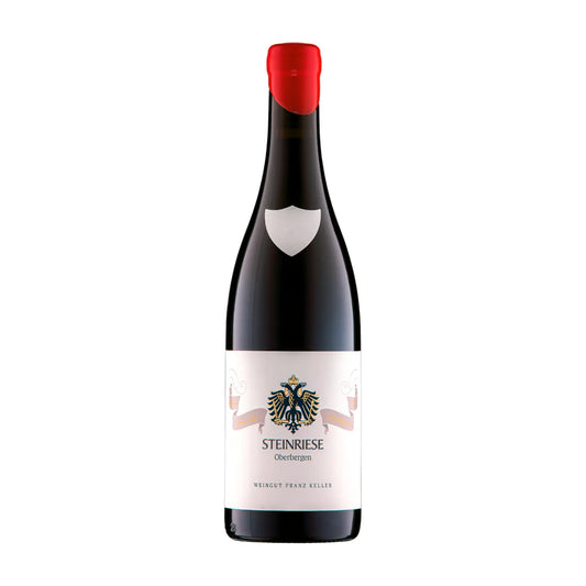 Steinriese Spätburgunder VDP.GG vom Weingut Franz Keller Schwarzer Adler freigestellt mit weissem Hintergrund.