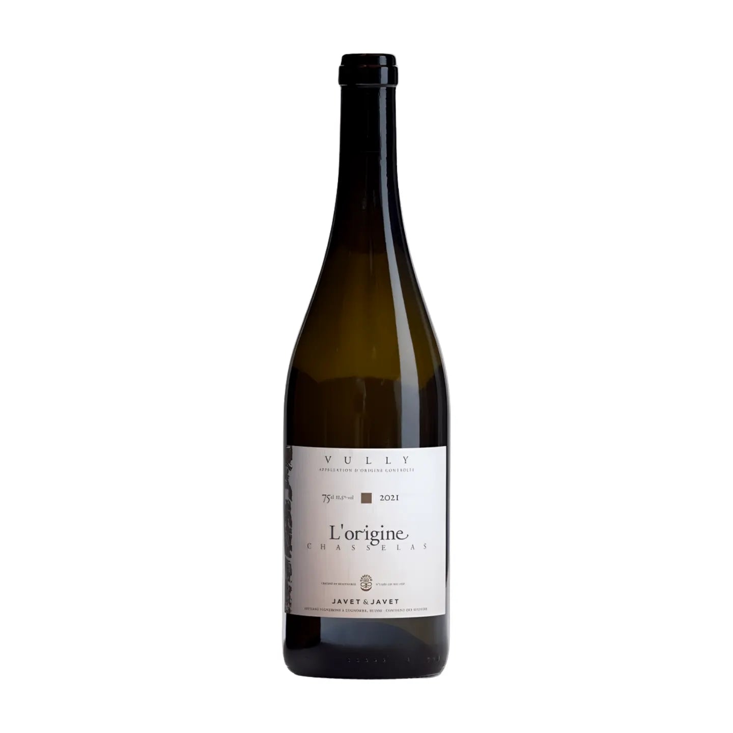 Chasselas l'Origine von Javet & Javet freigestellt mit weissem Hintergrund.