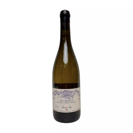Flasche vom Le Chalet de Mon Jardin secret von Caroline Frey in Fully im Wallis.