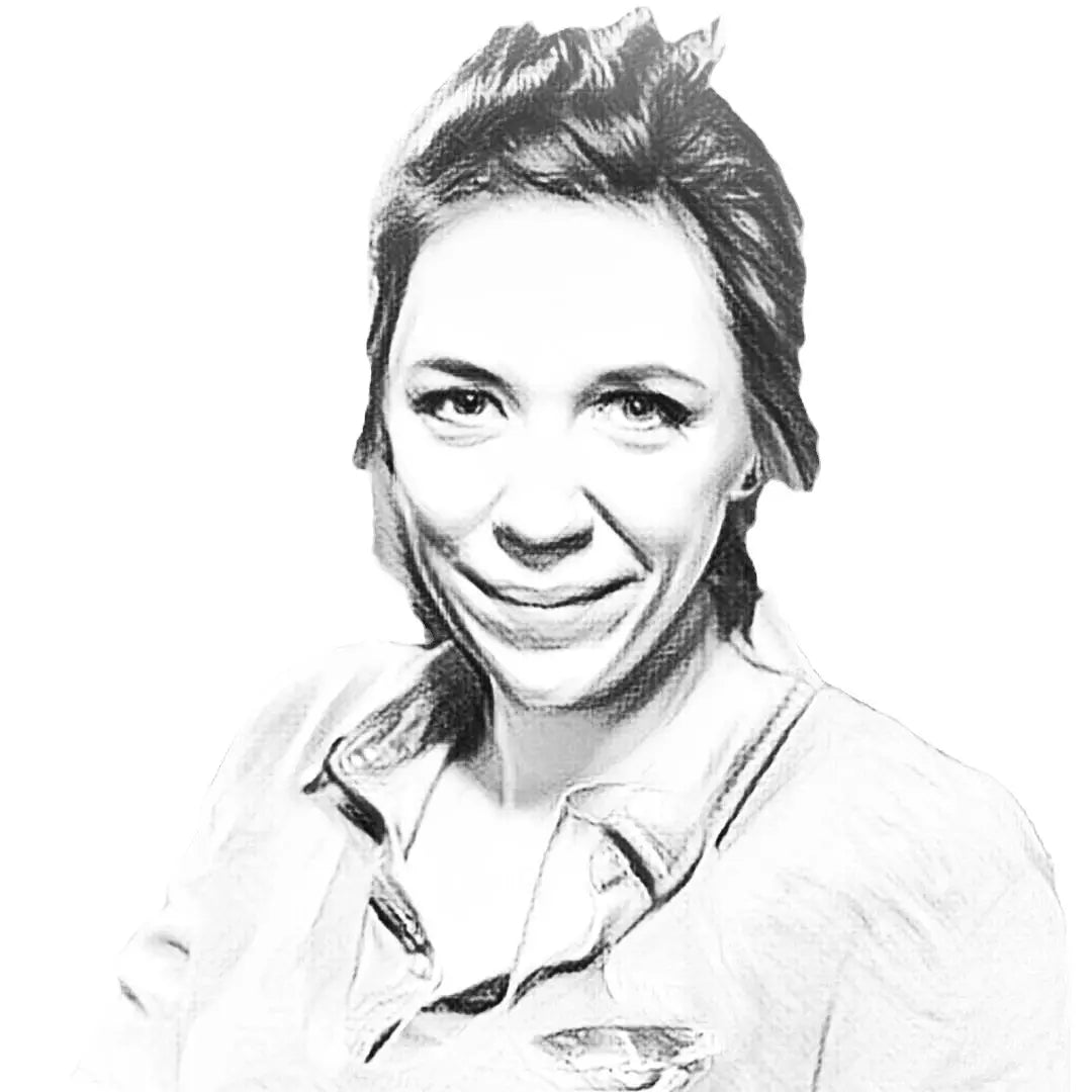 Handgezeichnetes Portrait von Carolin Weiler vom Weingut Weiler.
