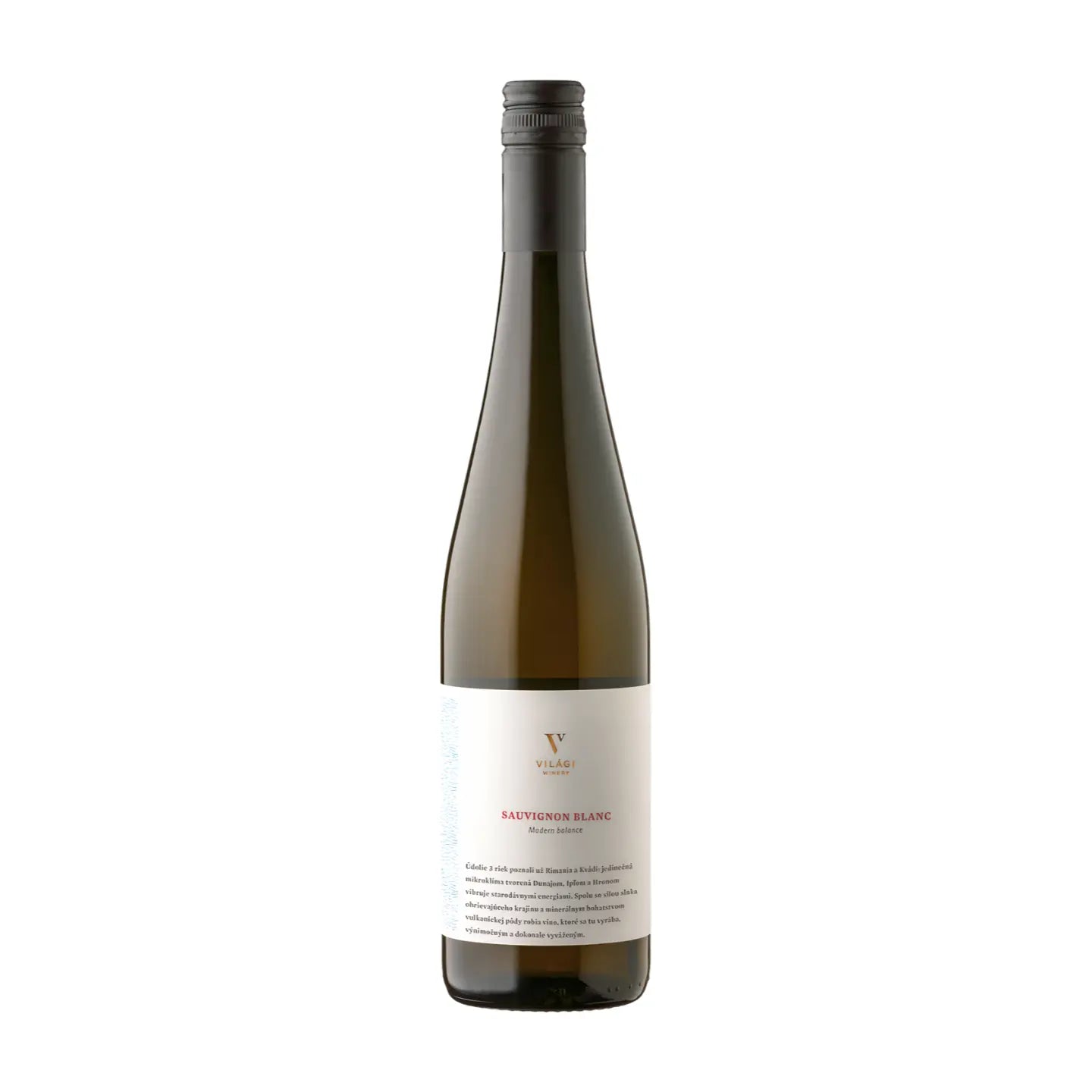 Sauvignon Blanc Modern Balance von der Vilagi Winery freigestellt mit weissem Hintergrund.