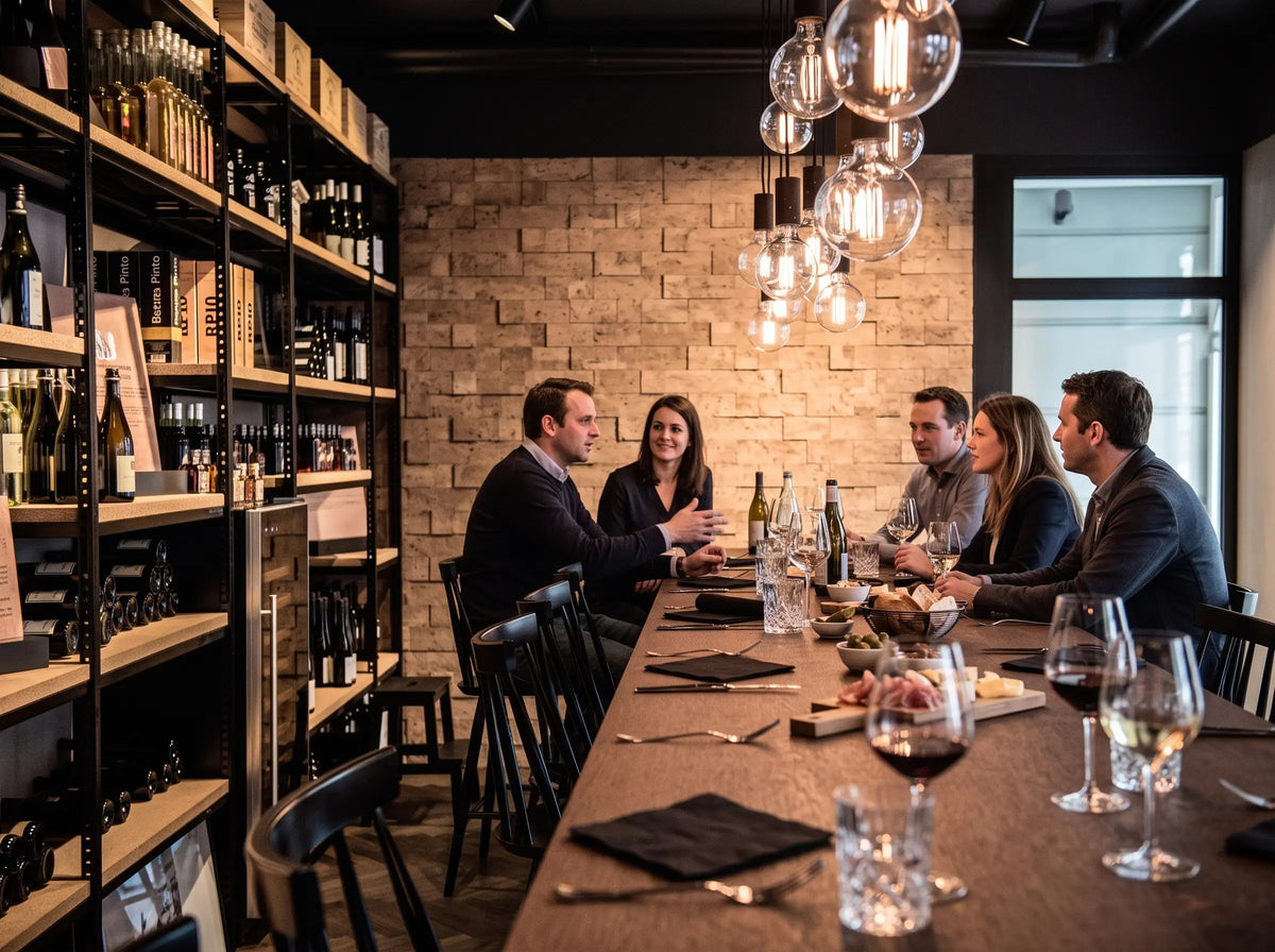 Apéro nach einem erfolgreichem Workshop im Atelier Seminarraum Luzern in der Vinothek Hauser.