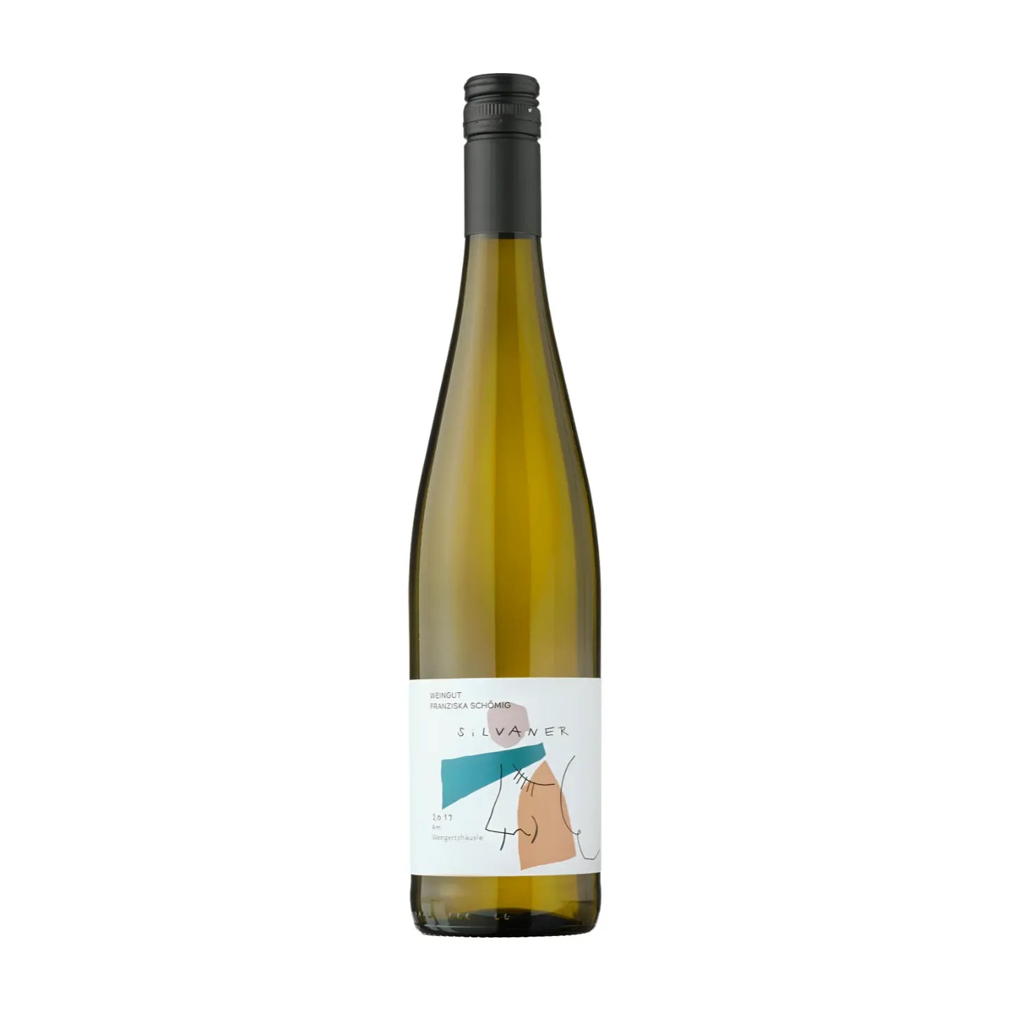 Silvaner am Wengertshäusle vom Weingut Franziska Schömig freigestellt vor weissem Hintergrund.