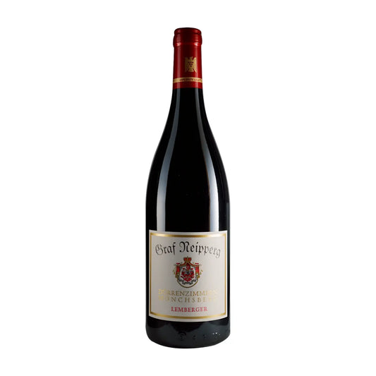 Dürrenzimmerner Mönchsberg Lemberger VDP.Erste Lage vom Weingut Graf Neipperg freigestellt vor weissem Hintergrund.