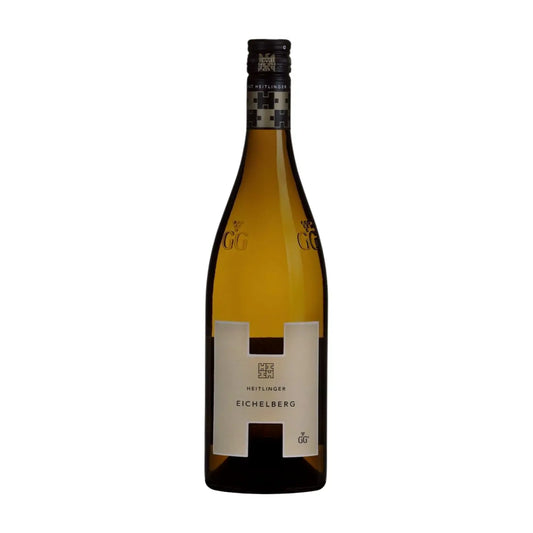 Eichelberg Pinot Blanc VDP.GG vom Weingut Heitlinger freigestellt mit weissem Hintergrund.