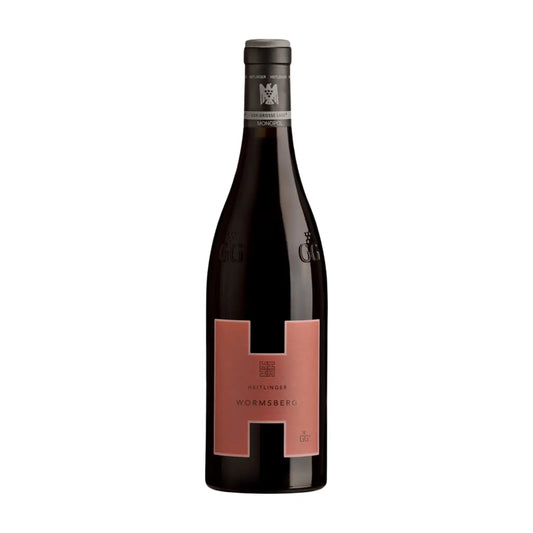 Wormsberg Pinot Noir VDP.GG vom Weingut Heitlinger freigestellt mit weissem Hintergrund.