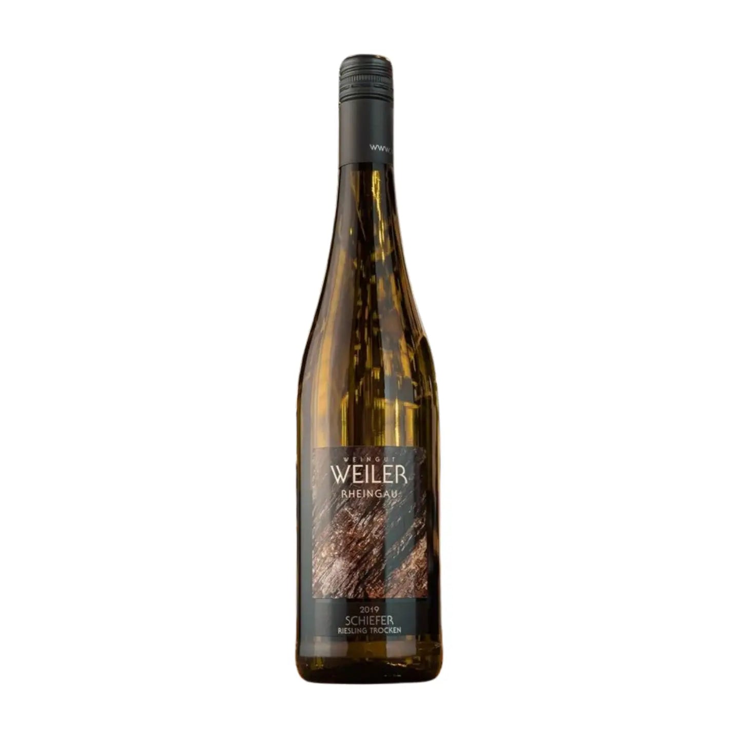 Riesling Schiefer vom Weingut Weiler freigestellt vor weissem Hintergrund.
