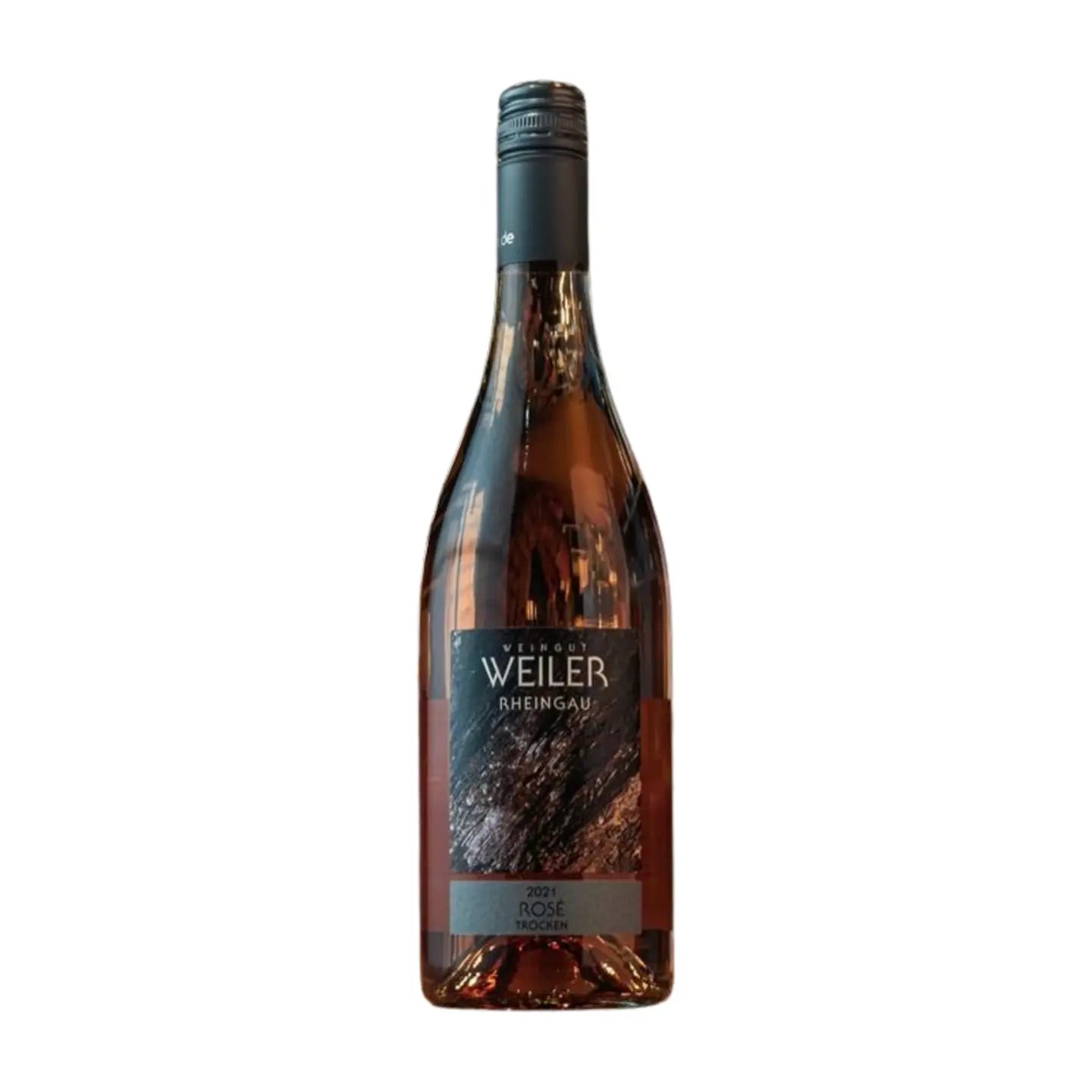Rosé trocken vom Weingut Weiler freigestellt vor weissem Hintergrund.